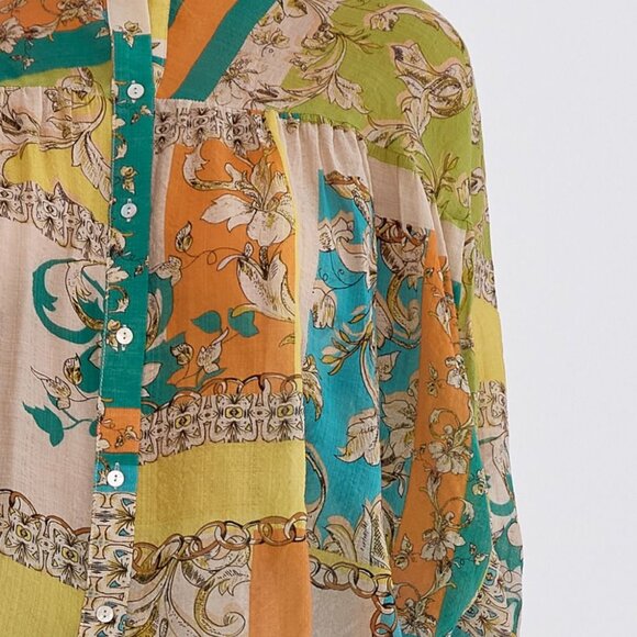 NWT - Entro Mixed print 3/4 sleeve top - Size S - Picture 5 of 7